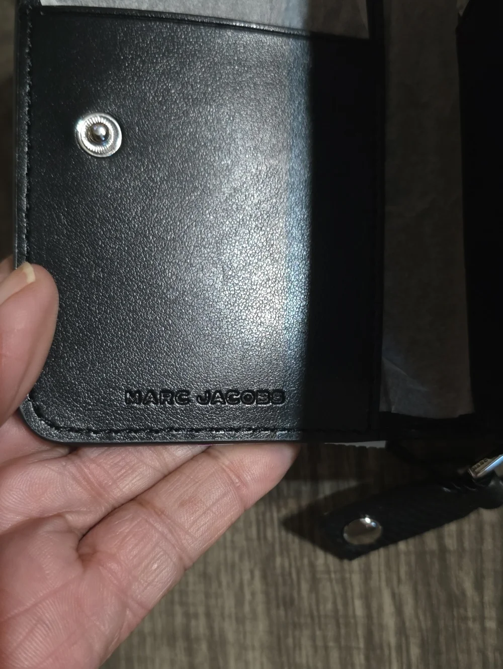 Marc Jacobs Black Leather Zip Wallet